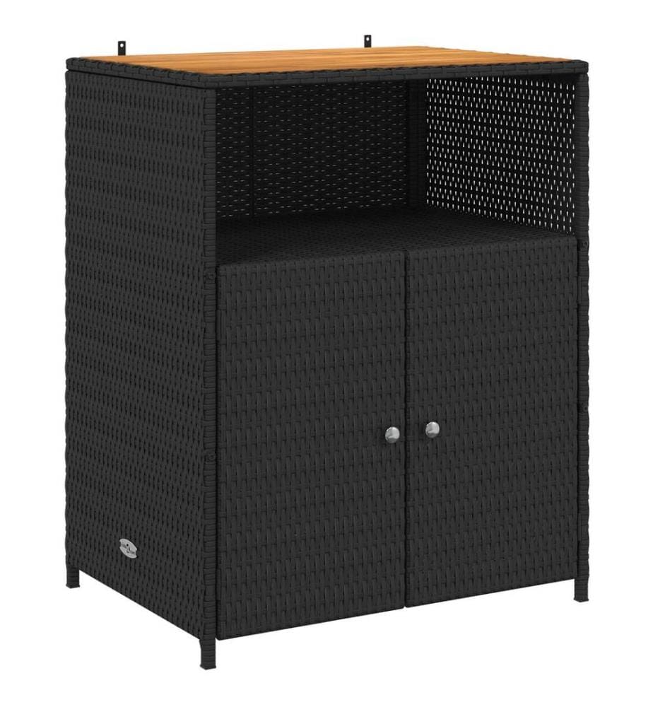 Schrank Schwarz 70 x 50 x 87 cm Polyester und Roly Ratten
