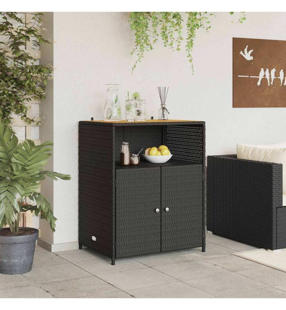 Schrank Schwarz 70 x 50 x 87 cm Polyester und Roly Ratten