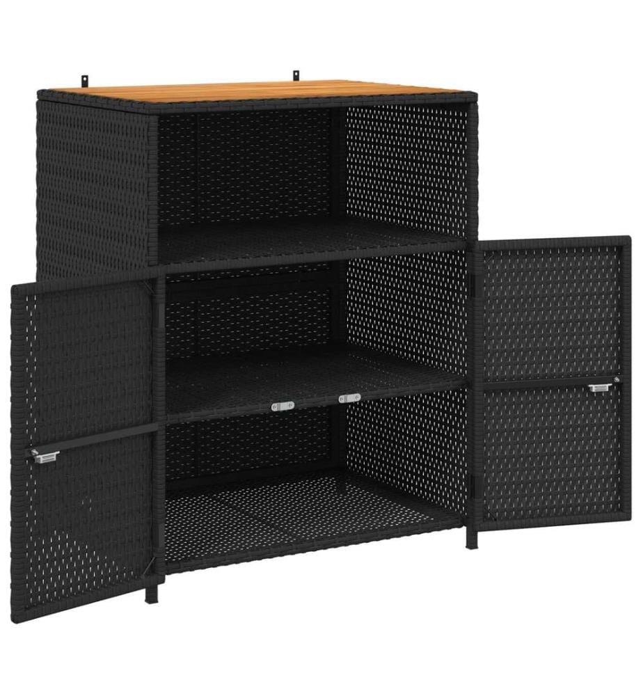 Schrank Schwarz 70 x 50 x 87 cm Polyester und Roly Ratten