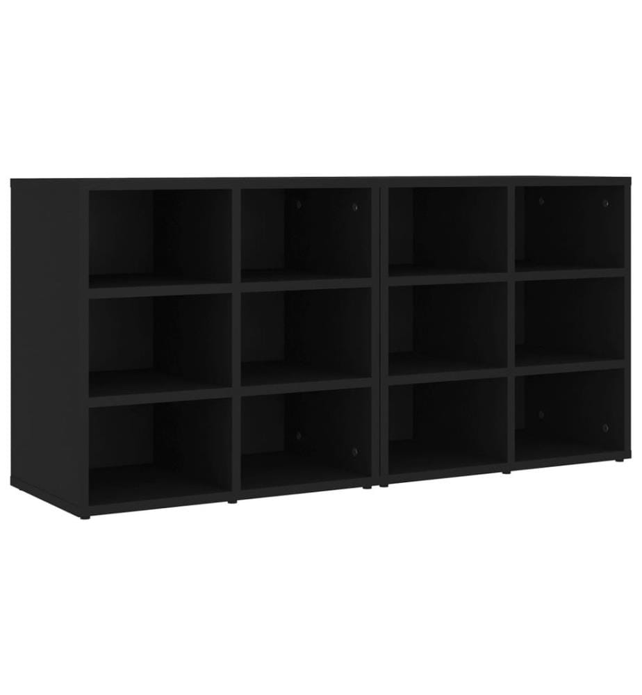 Schuhregale 2 Stk. Schwarz 52,5x30x50 cm