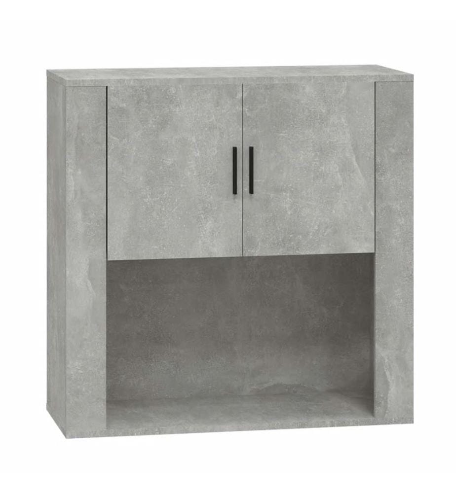 Wandschrank Betongrau 80x33x80 cm Holzwerkstoff