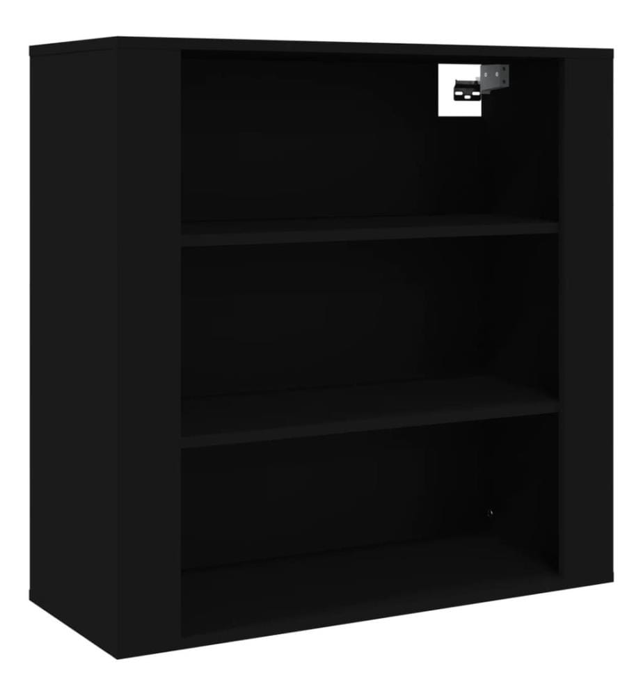 Wandschrank Schwarz 80x33x80 cm Holzwerkstoff