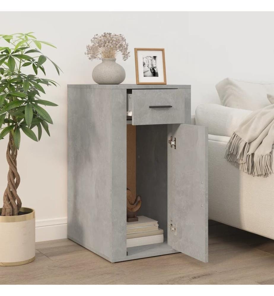 Büroschrank Betongrau 40x49x75 cm Holzwerkstoff