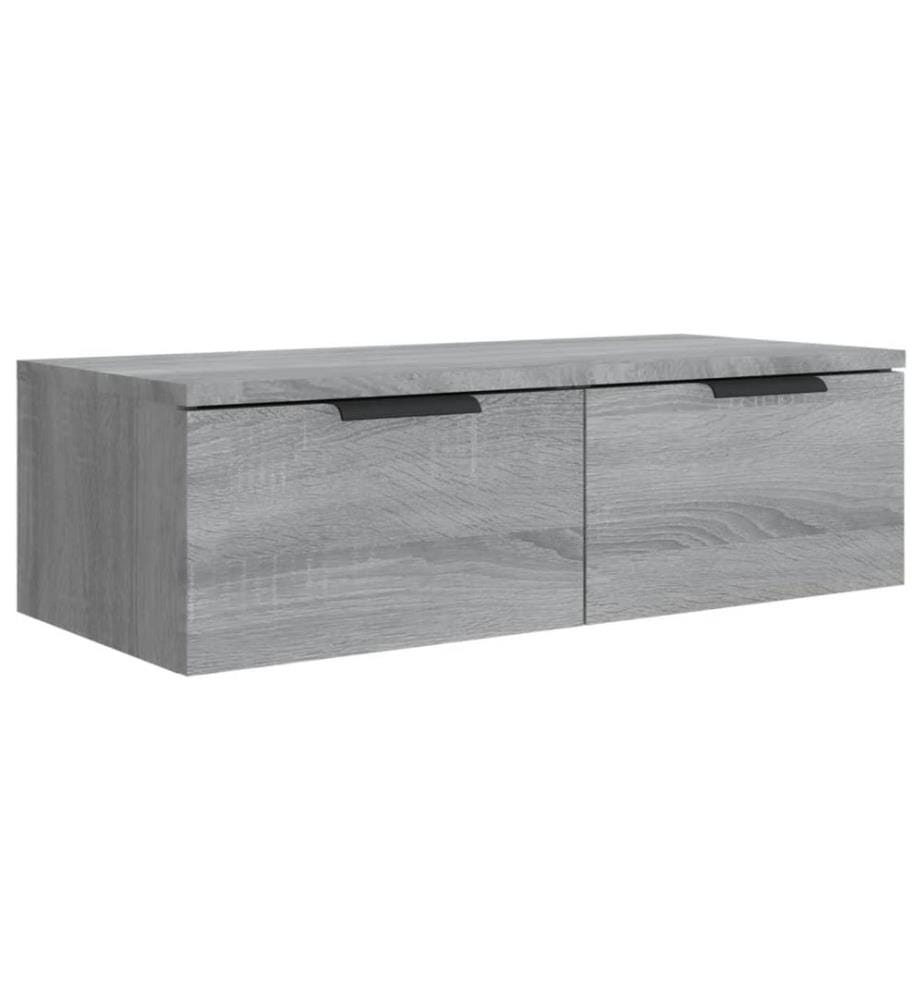 Wandschrank Grau Sonoma 68x30x20 cm Holzwerkstoff