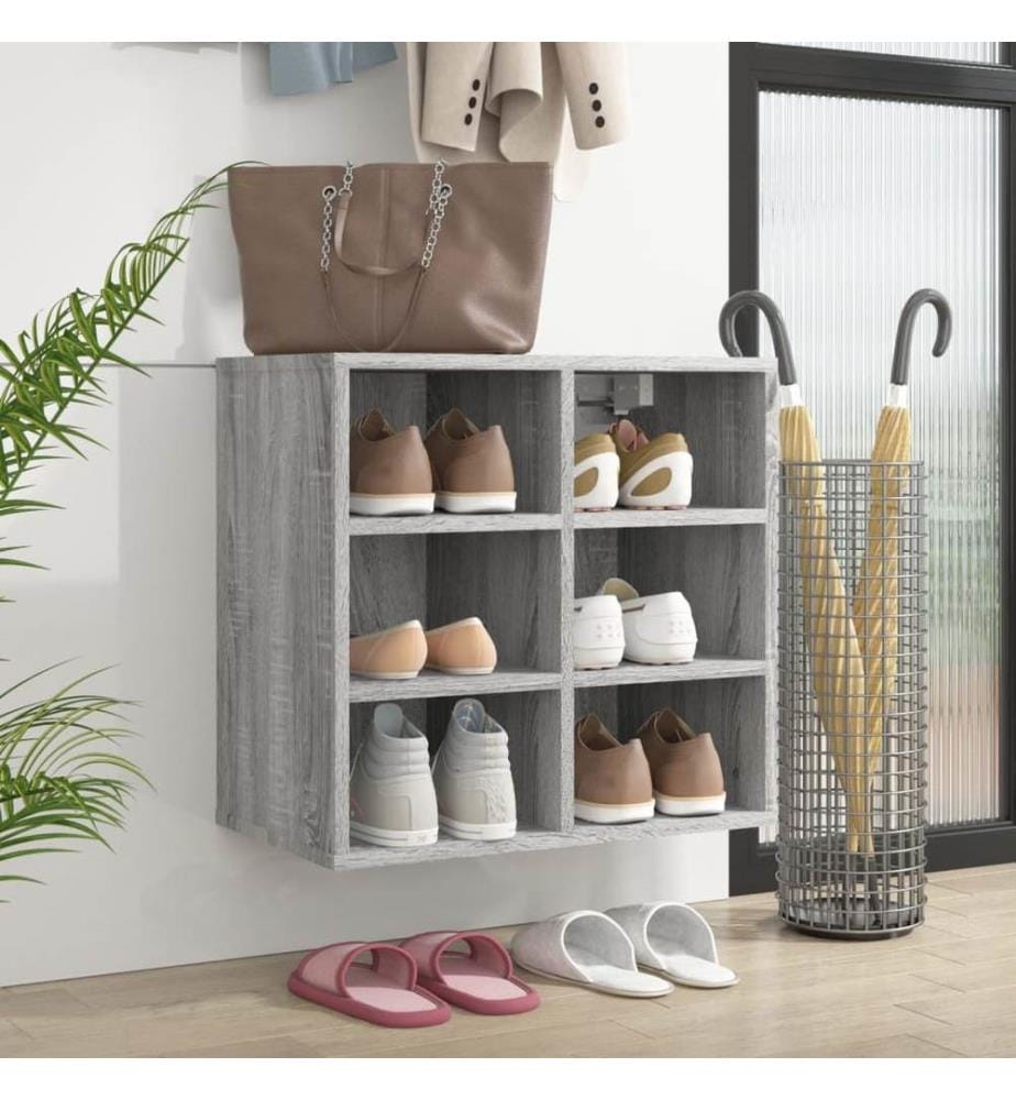 Schuhregal Grau Sonoma 52,5x30x50 cm