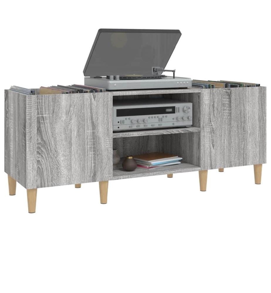 Plattenschrank Grau Sonoma 121x38x48 cm Holzwerkstoff