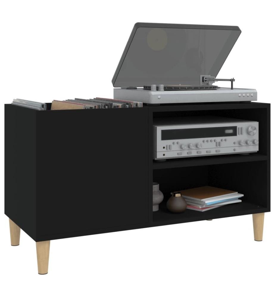 Plattenschrank Schwarz 84,5x38x48 cm Holzwerkstoff
