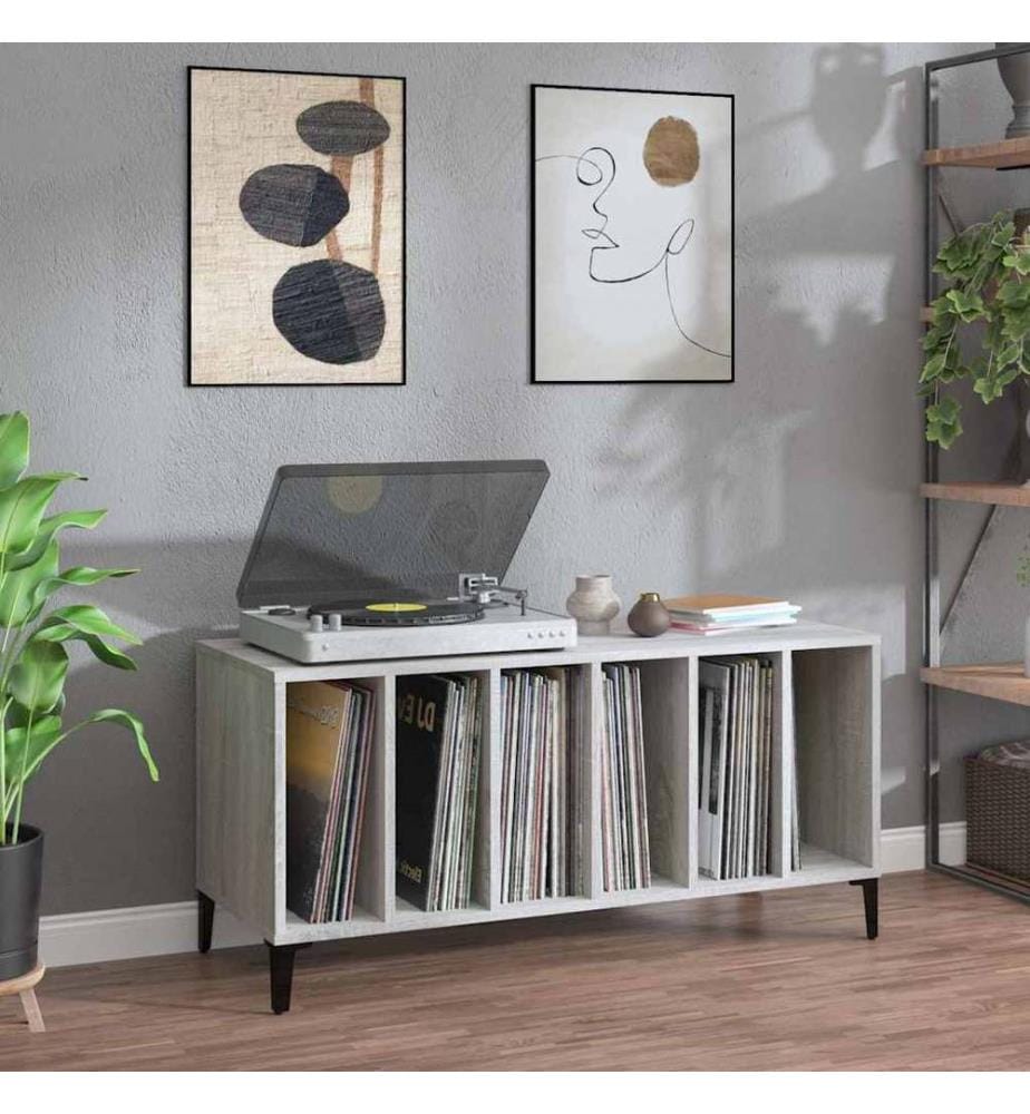 Plattenschrank Grau Sonoma 100x38x48 cm Holzwerkstoff