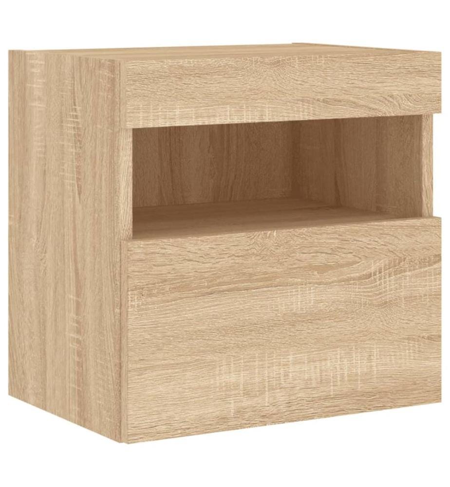 TV-Wandschrank mit LED-Leuchten Sonoma-Eiche 40x30x40 cm