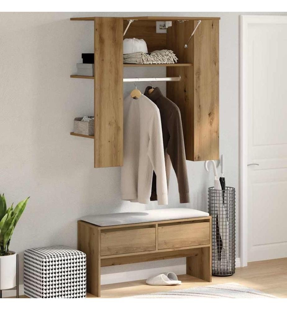 Flurschrank Artisan-Eiche 97,5x37x99 cm Holzwerkstoff