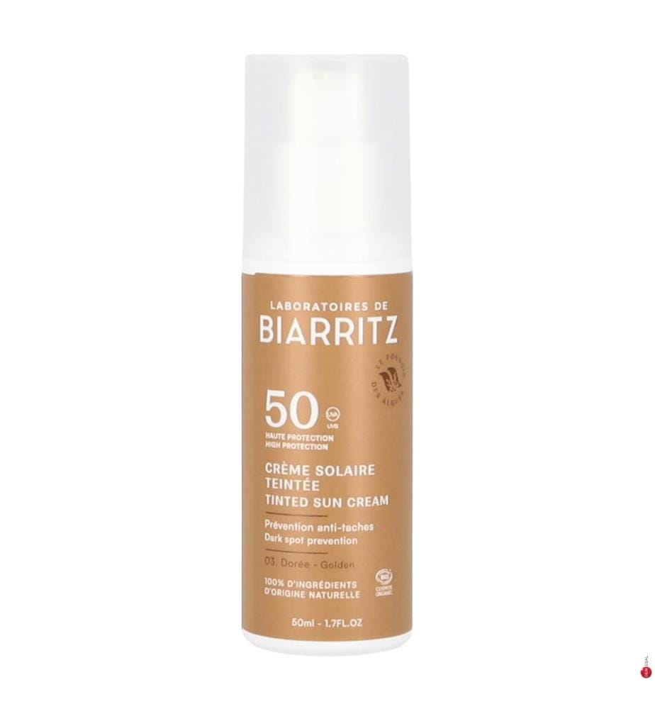 Crema solare colorata viso biologica SPF50 #Doré - 50 ml