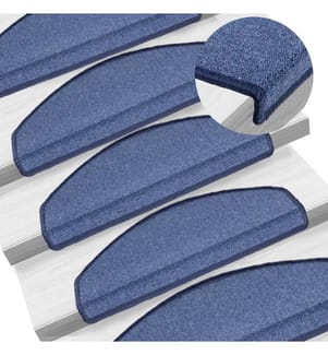 15 Stk. Treppenmatten Blau 65 x 24 x 4 cm