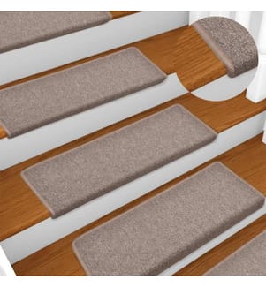 Stufenmatten 15 Stk. 65x21x4 cm Hellbraun Rechteckiger Rand