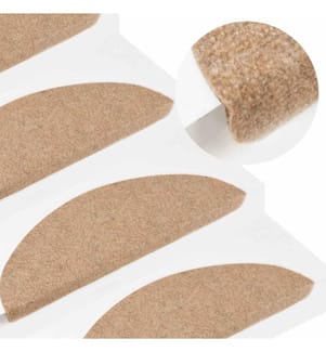 Stufenmatten Selbstklebend 15 Stk. 56x17x3 cm Beige