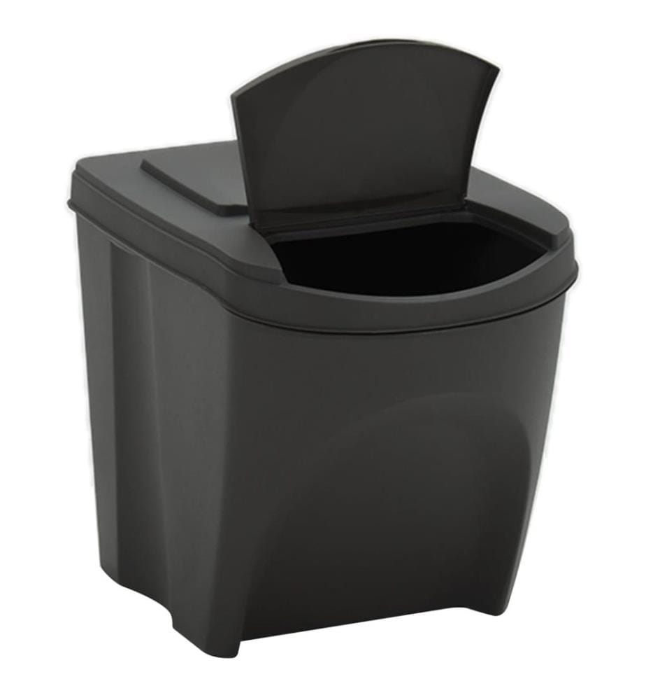 Stapelbare Mülleimer 4 Stk. Grau 100 L Polypropylen