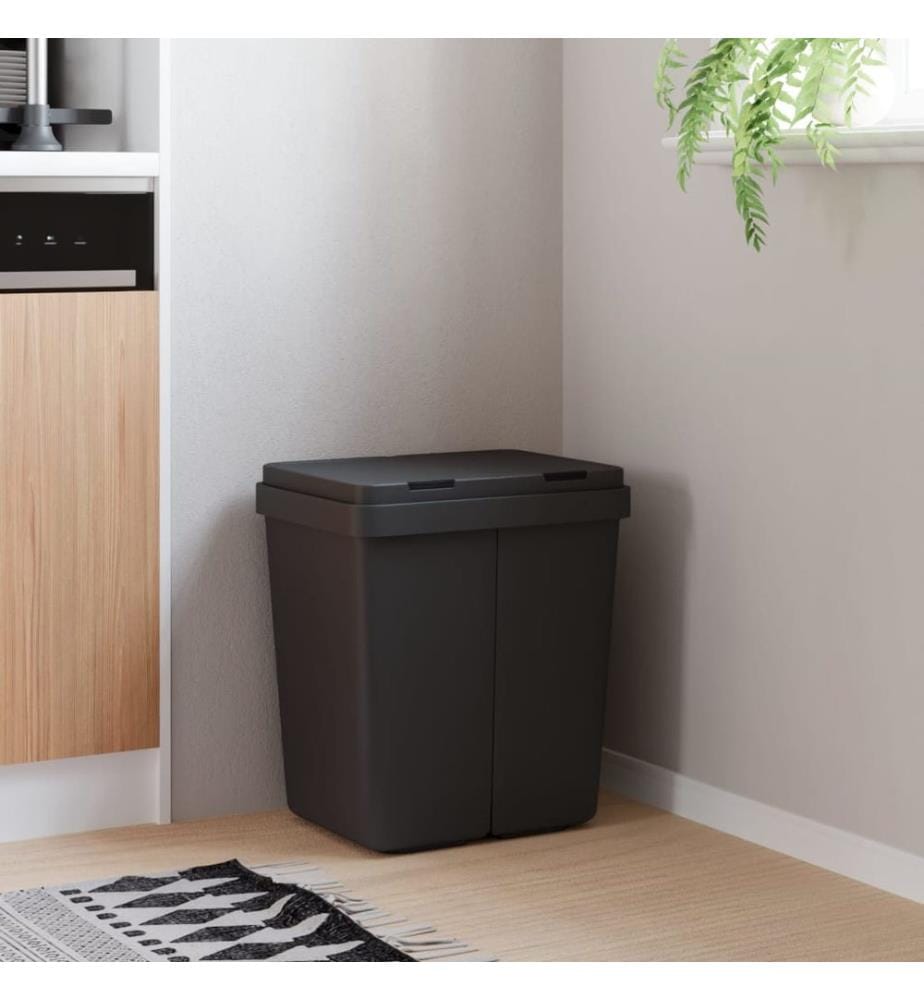 Duo Mülleimer Anthrazit 2x25 L
