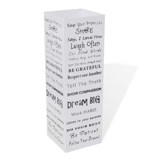 Blanc Carré Porte-parapluie Stockage pour cannes bâtons Acier 48,5 cm