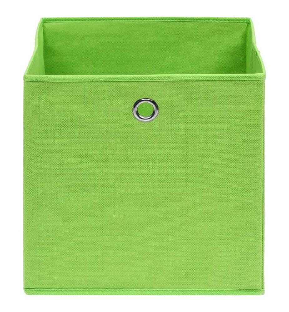 Boîtes de rangement 10 pcs Vert 32x32x32 cm Tissu