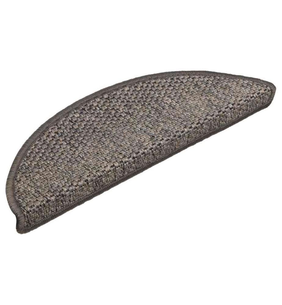 Treppenmatten Selbstklebend Sisal-Look 15 Stk 56x17x3 Hellbraun
