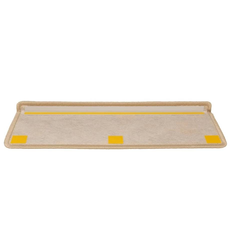 Treppenmatten Selbstklebend Sisal 15 Stk. 65x21x4 cm Hellbeige