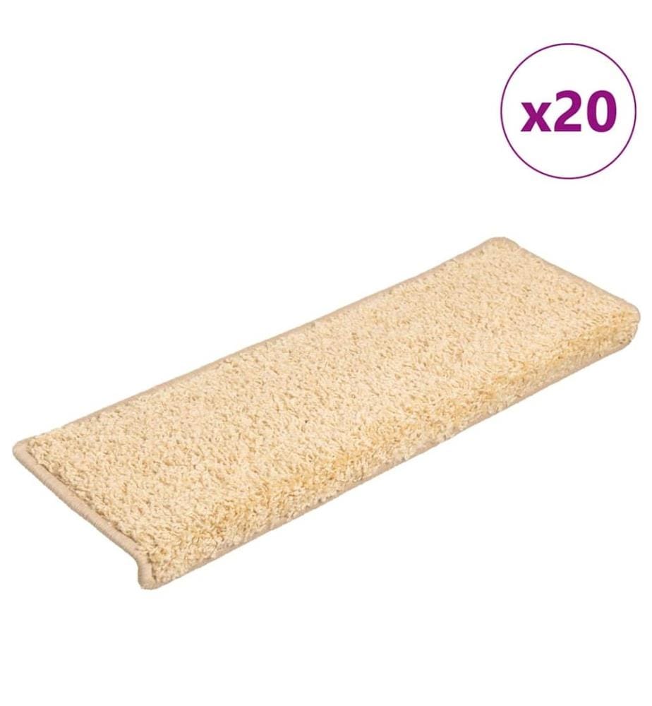 Stufenmatten 20 Stk. 65x21x4 cm Creme Rechteckiger Rand