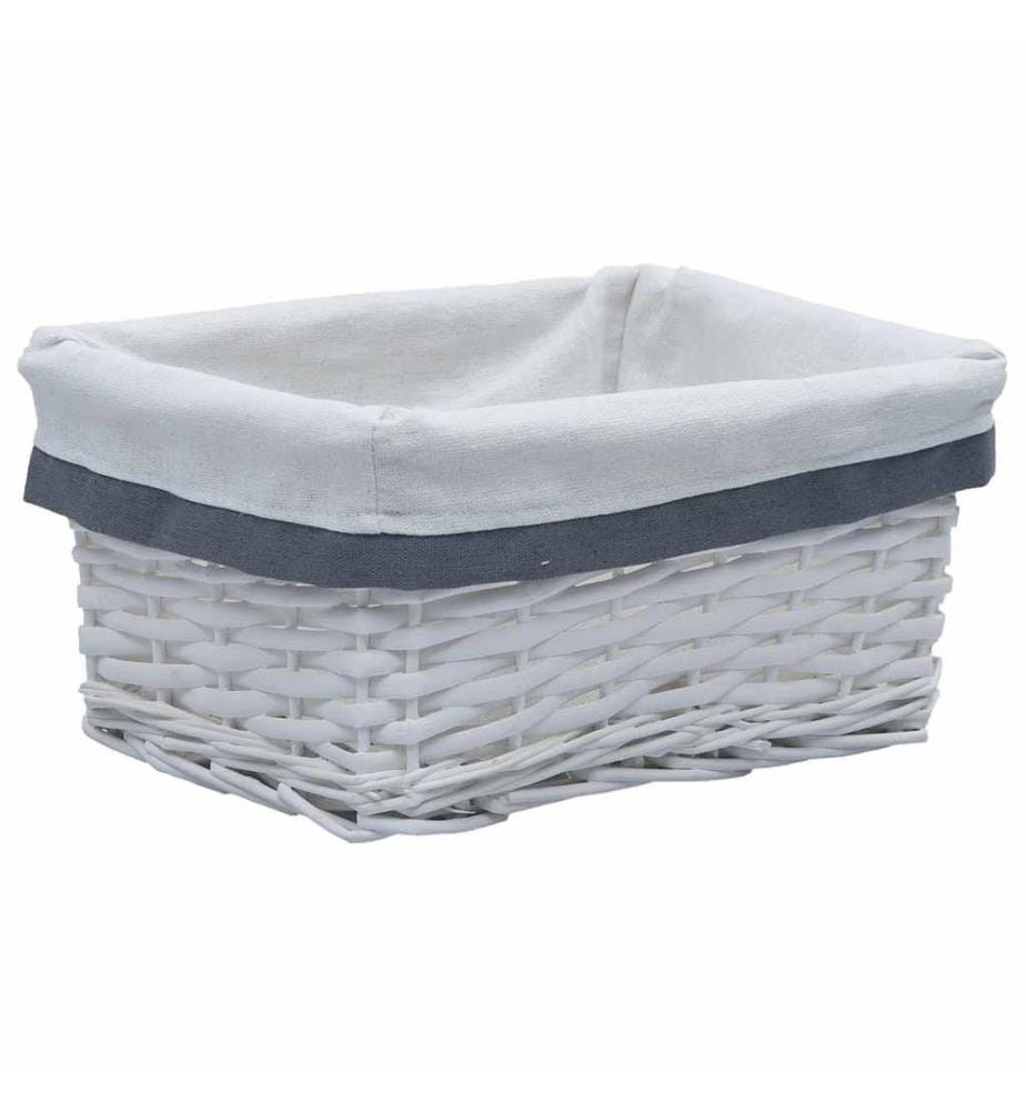 Ensemble de paniers gigognes 3 pcs Blanc Saule