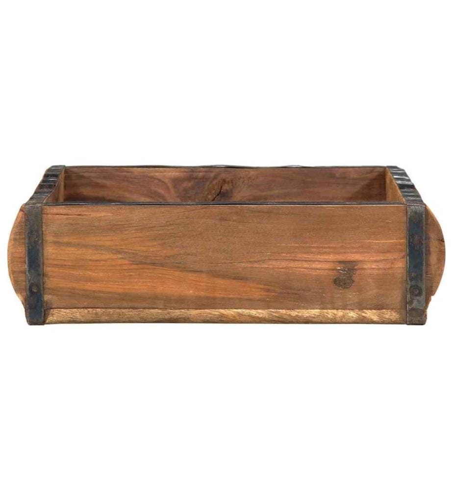 Plateau Marron 29 x 31 x 10 cm Bois Recyclé Solide