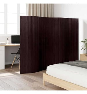 Cloison de séparation bambou marron foncé largeur 250 cm hauteur 165 cm