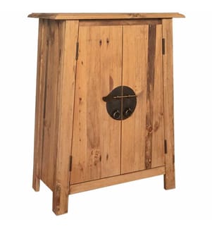 Armoire latérale de salle de bain Pin massif 59x32x80 cm