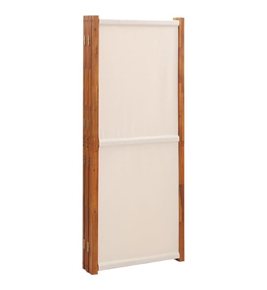 Cloison de séparation 5 panneaux Blanc crème 350x180 cm