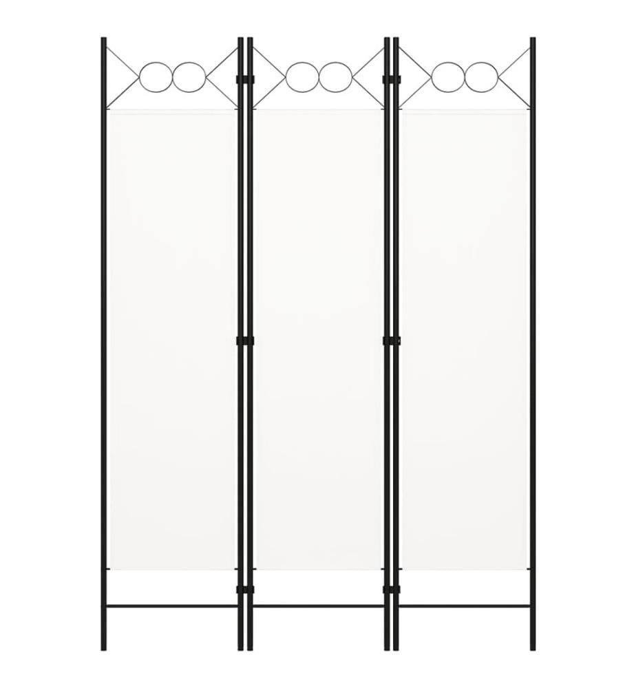3-tlg. Raumteiler Weiss 120×180 cm