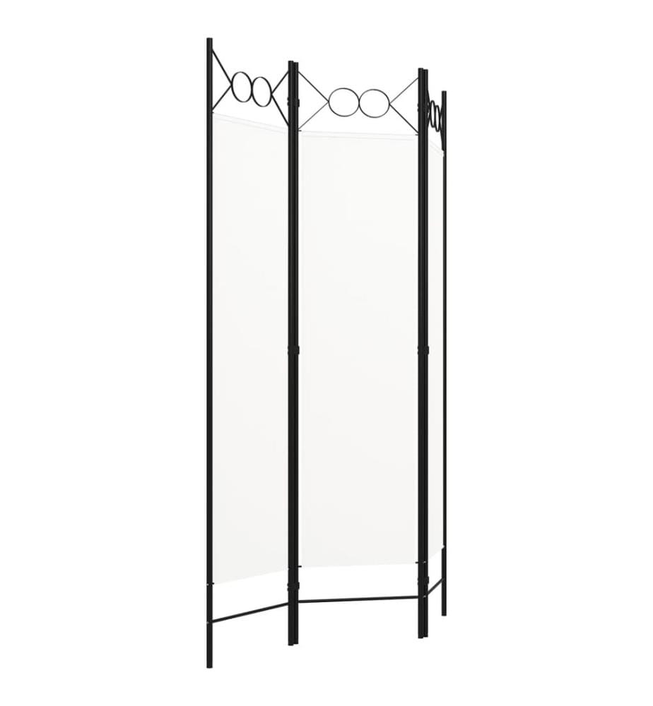 3-tlg. Raumteiler Weiss 120×180 cm