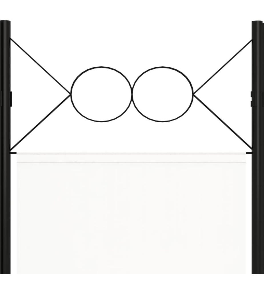5-tlg. Raumteiler Weiss 200x180 cm