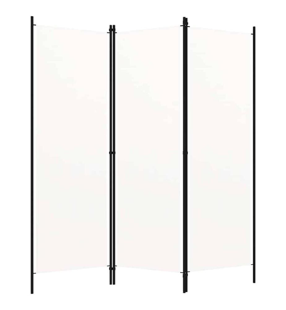 3-tlg. Raumteiler Weiss 150x180 cm