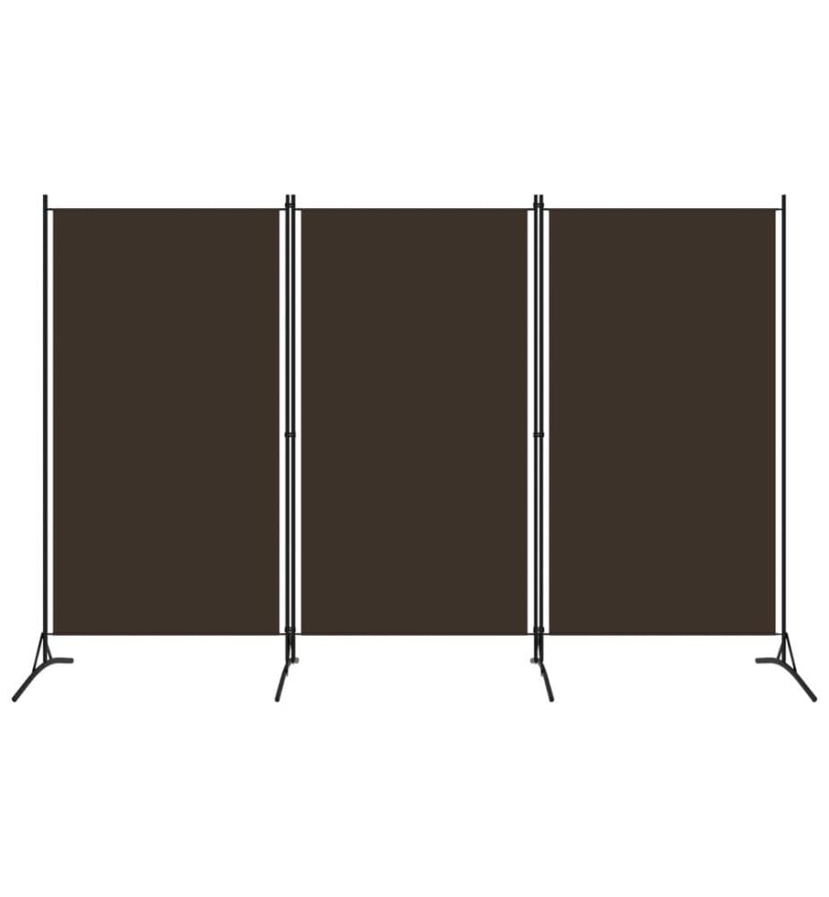 3-tlg. Raumteiler Braun 260x180 cm