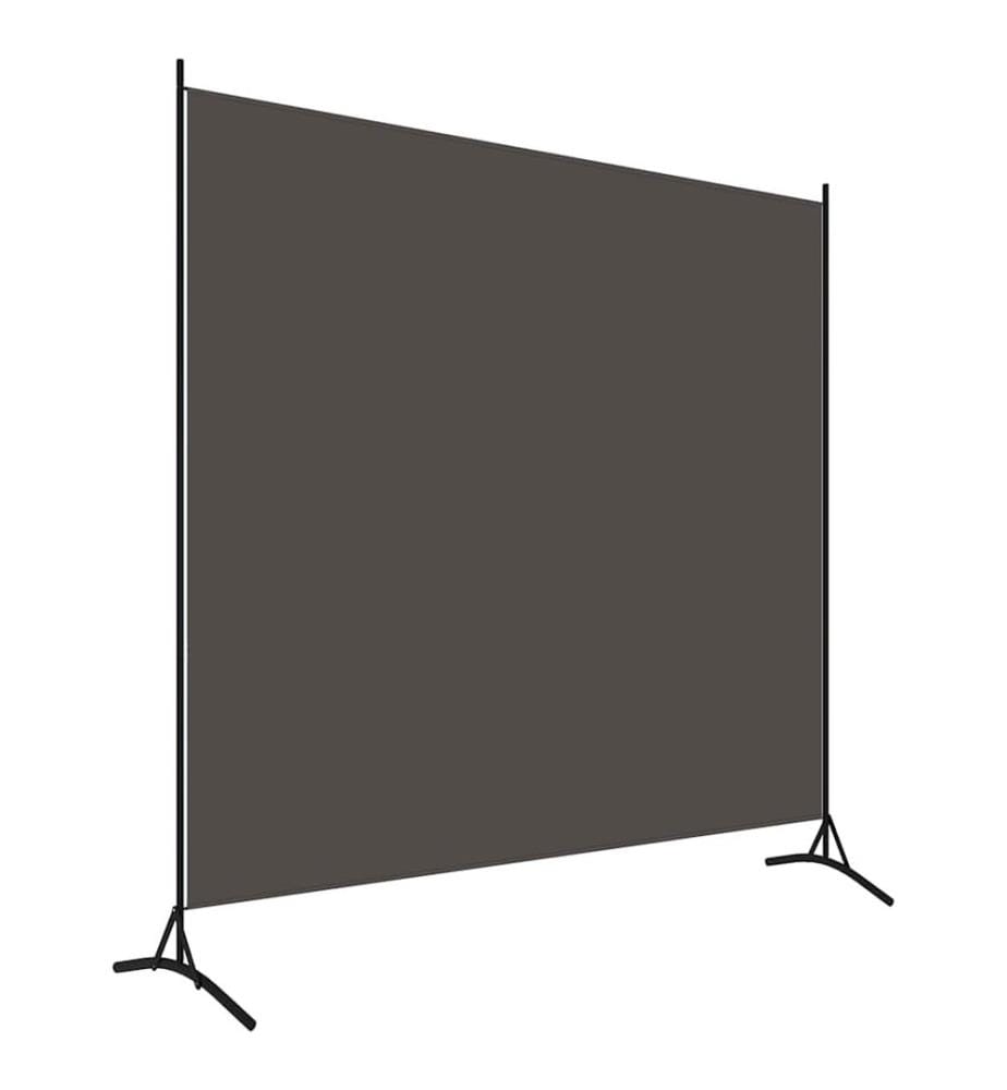 Paravent Anthrazit 175x180 cm Stoff