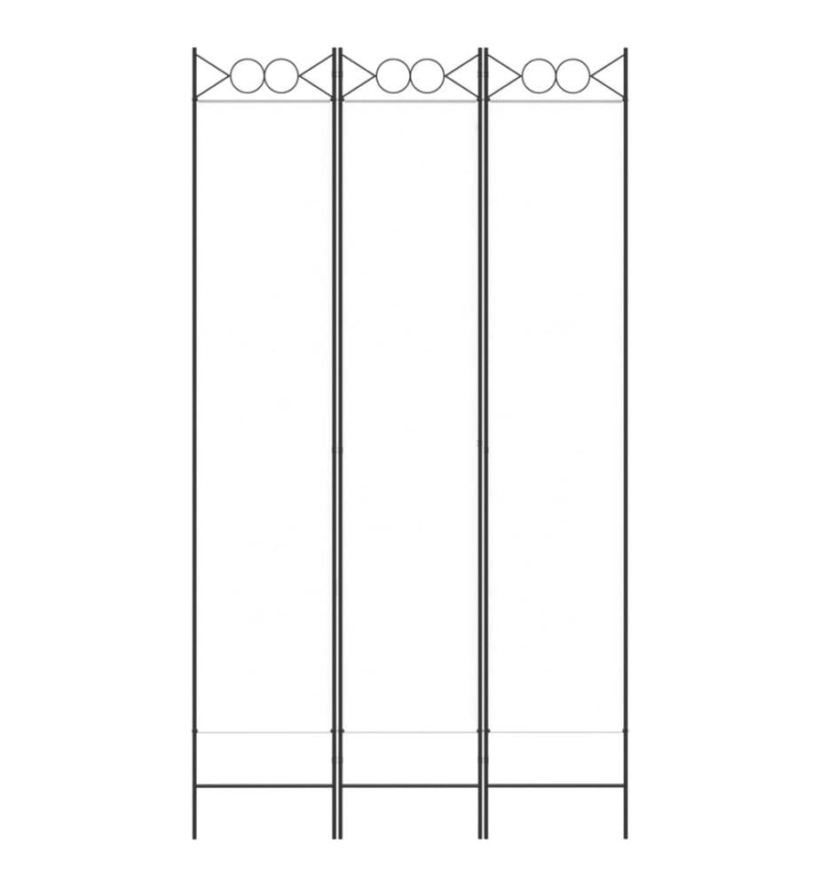 3-tlg. Paravent Weiss 120x220 cm Stoff