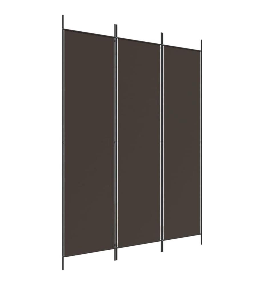 3-tlg. Paravent Braun 150x200 cm Stoff
