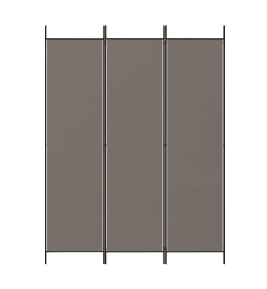 3-tlg. Paravent Anthrazit 150x200 cm Stoff
