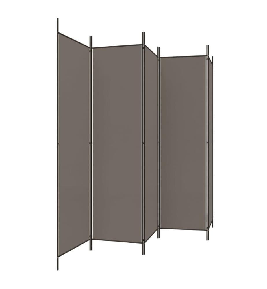5-tlg. Paravent Anthrazit 250x200 cm Stoff