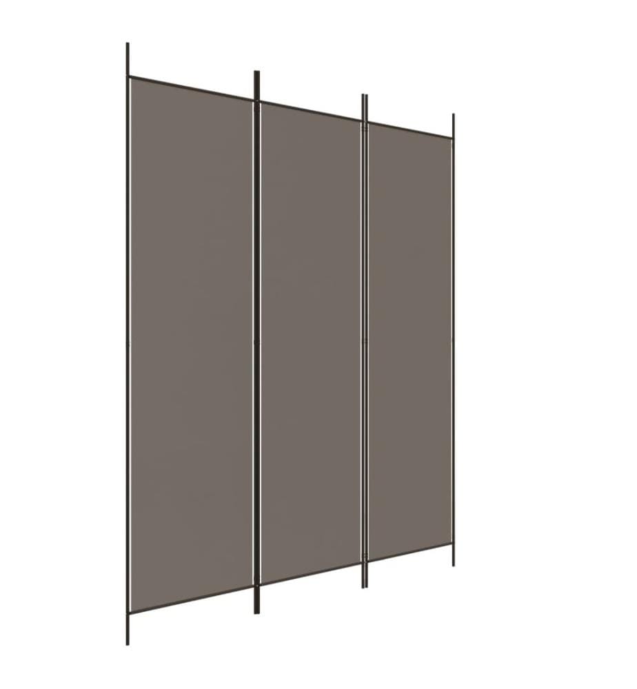 3-tlg. Paravent Anthrazit 150x220 cm Stoff