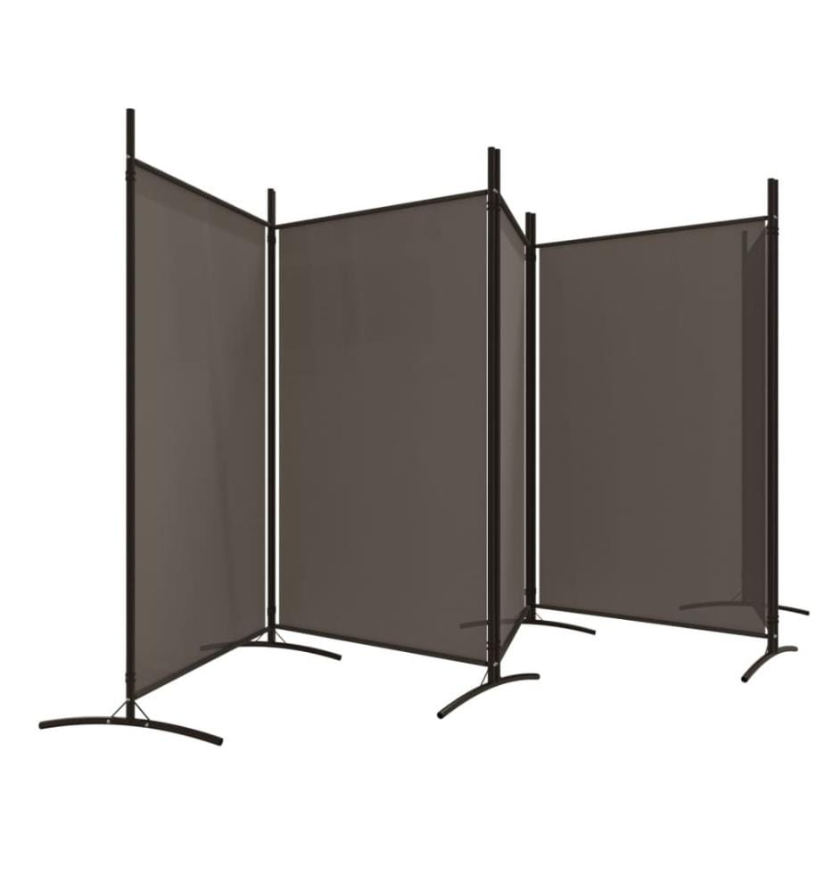 5-tlg. Paravent Anthrazit 433x180 cm Stoff