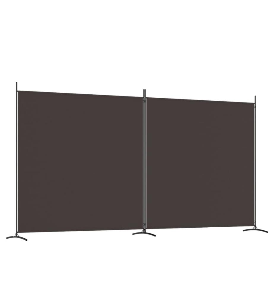 2-tlg. Paravent Braun 348x180 cm Stoff
