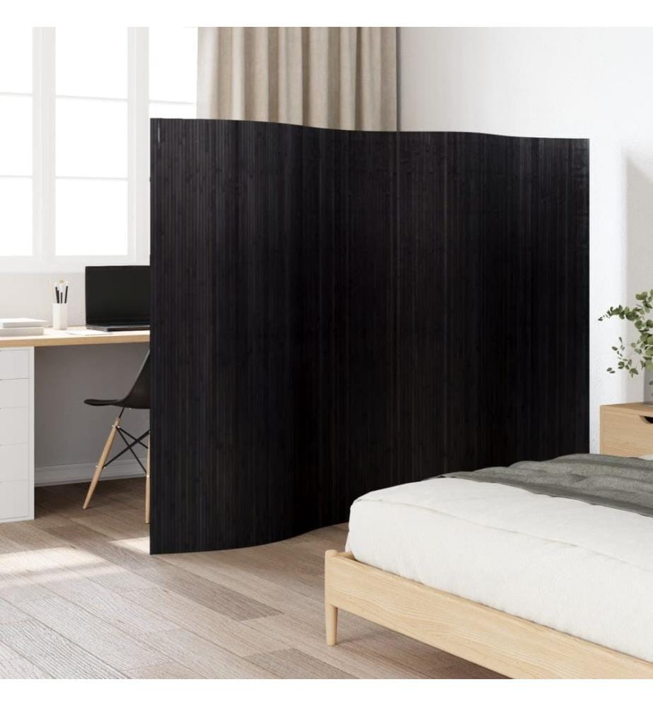 Cloison de séparation noir largeur 250 cm hauteur 165 cm bambou