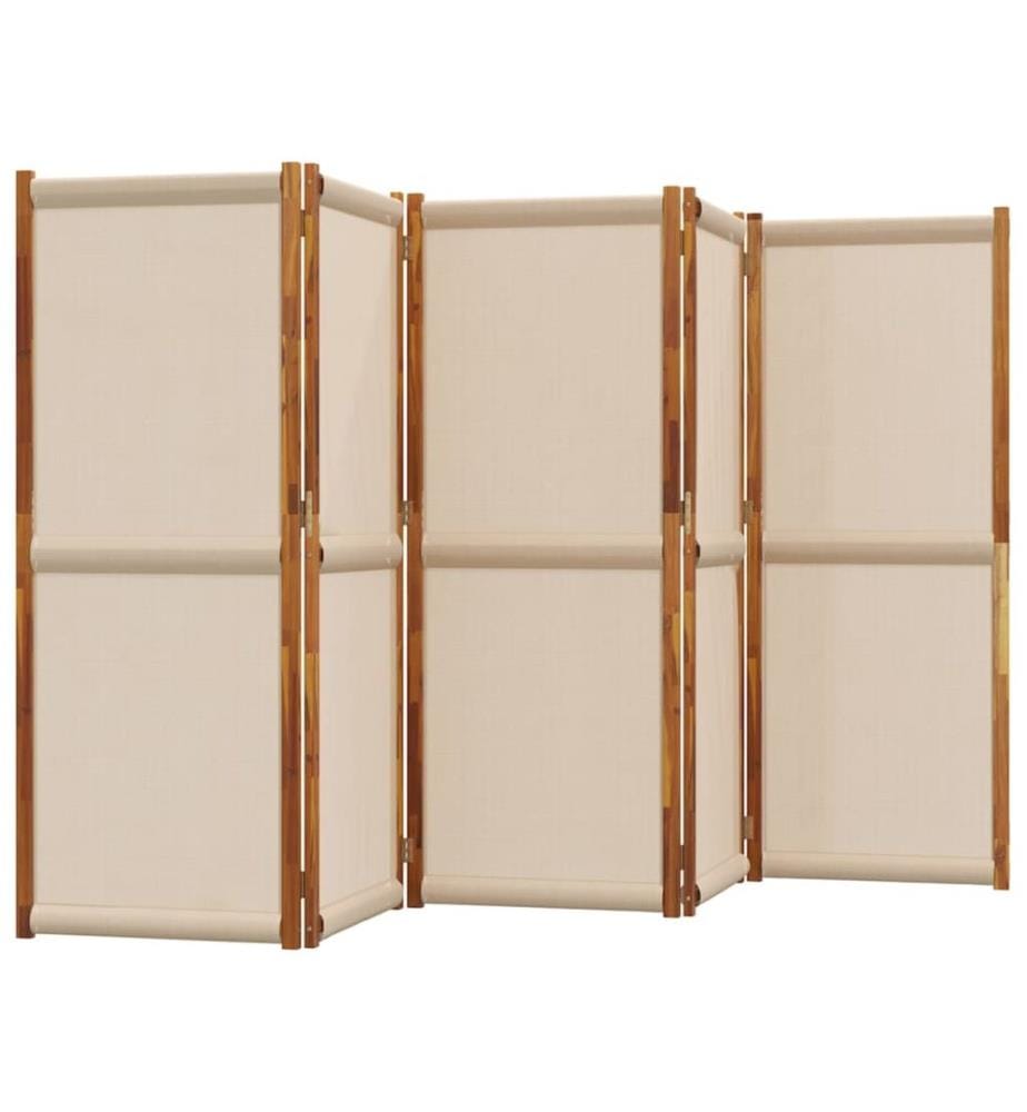 Cloison de séparation 5 panneaux taupe 350x180 cm