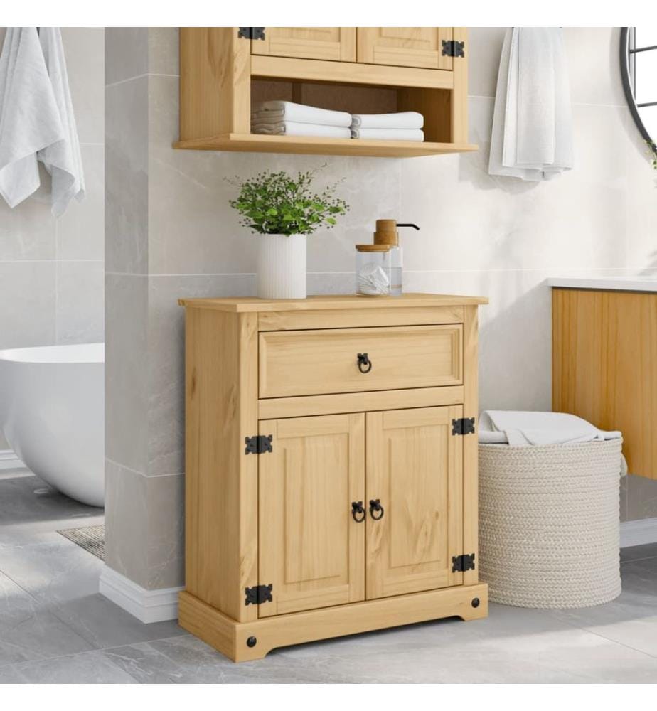 Badschrank Corona 70x33x80 cm Massivholz Kiefer