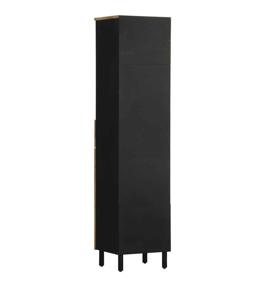 Badschrank 38x33,5x160 cm Massivholz Mango
