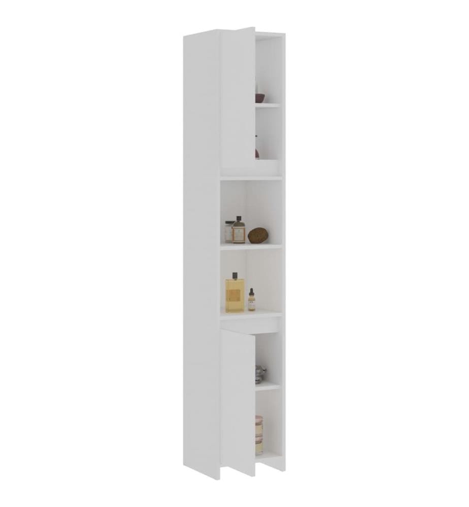 Badezimmerschrank Weiss 30x30x183,5 cm Holzwerkstoff