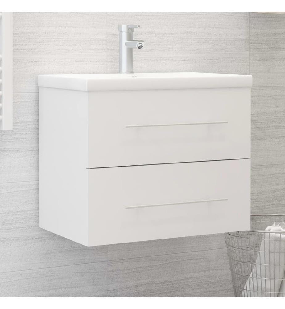Armoire d'évier Blanc 60x38,5x48 cm Bois d'ingénierie