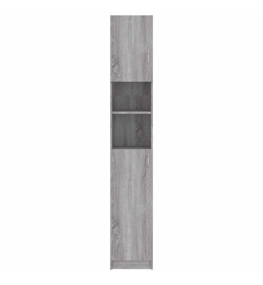 Badezimmerschrank Grau Sonoma 32x25,5x190 cm Holzwerkstoff